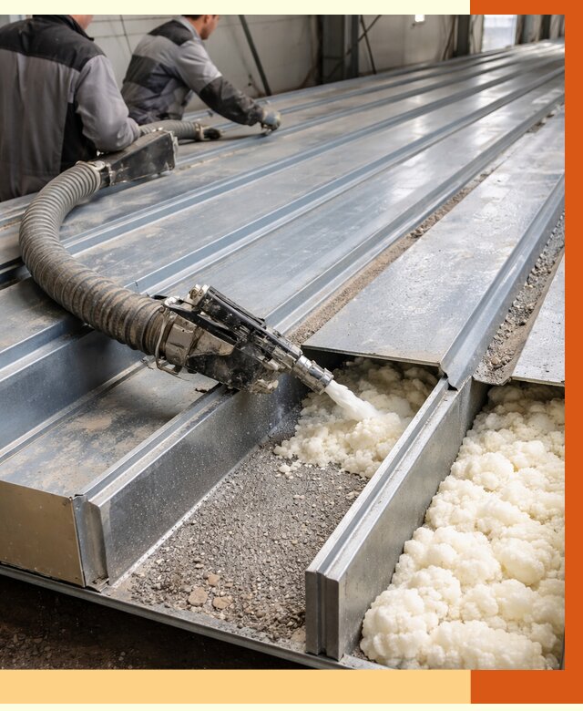 Заполнение пустот кровельных панелей в Ивантеевке от 7407 руб. под ключ | ТепломастерВнт