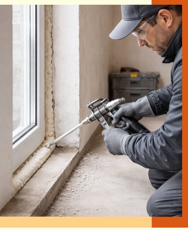 Герметизация стыков ППУ в Ивантеевке от 1697 руб. за м2 — утепление примыканий под ключ | ТепломастерВнт