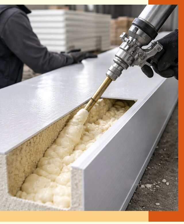 Заполнение пустот холодильных панелей в Ивантеевке от 7715 руб. | ТепломастерВнт