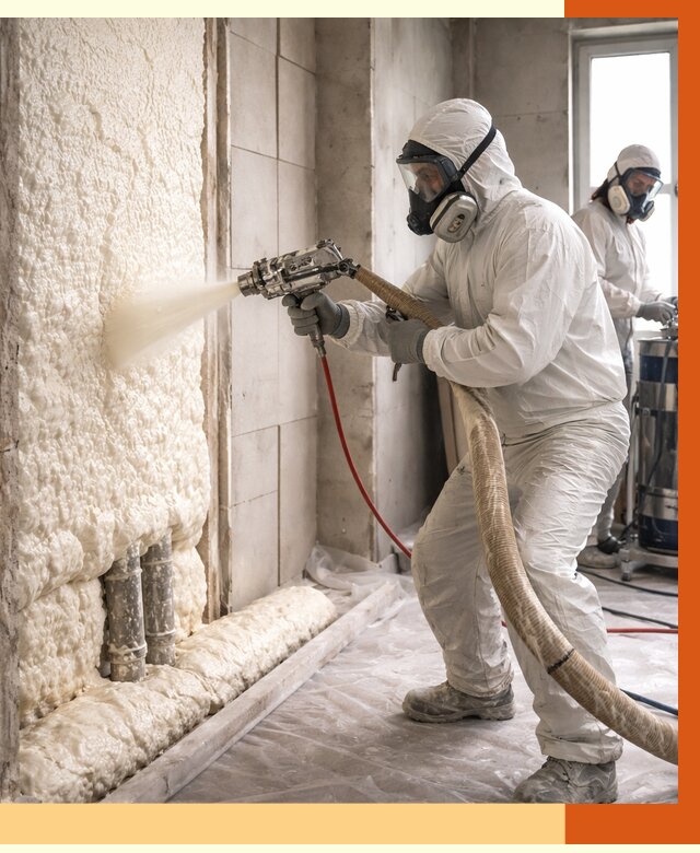 Напыление пенополиуретана в Ивантеевке от 7715 руб./м2 — услуги и монтаж ППУ | ТепломастерВнт