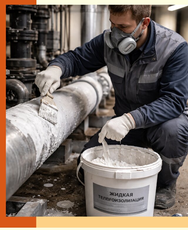 Утепление оборудования жидкой теплоизоляцией в Ивантеевке