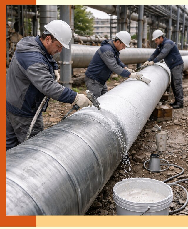 Утепление теплотрассы жидкой теплоизоляцией в Ивантеевке