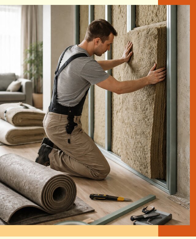 Шумоизоляция перегородок в Ивантеевке от 1697 руб. за м2 — ТепломастерВнт