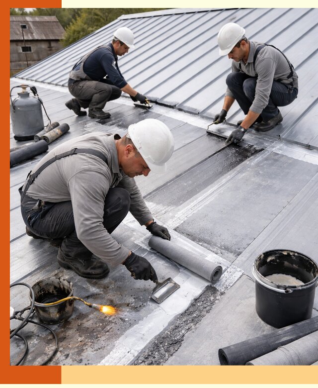 Гидроизоляция металлической кровли с гарантией в Ивантеевке