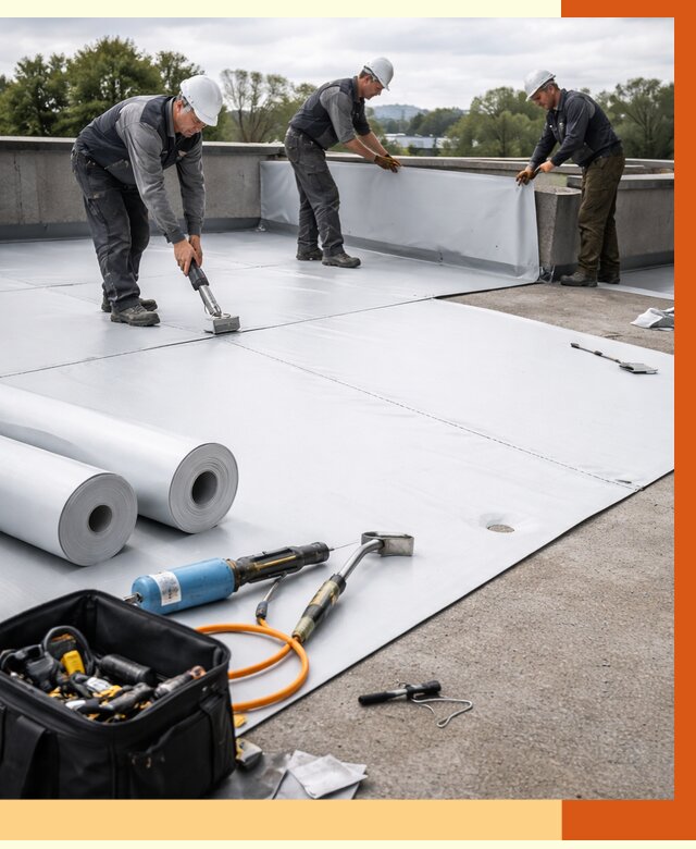 Гидроизоляция мембранной кровли в Ивантеевке от 7715 руб./м² — профессионально | ТепломастерВнт