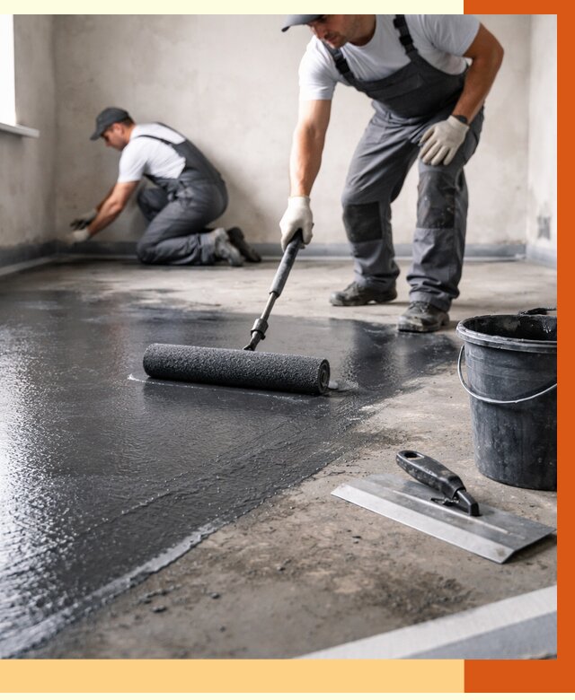 Профессиональная гидроизоляция пола в Ивантеевке от 8744 руб. под ключ | ТепломастерВнт