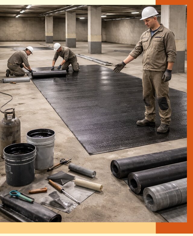 Гидроизоляция паркинга в Ивантеевке от 1234 руб/м² — профессиональная защита | ТепломастерВнт