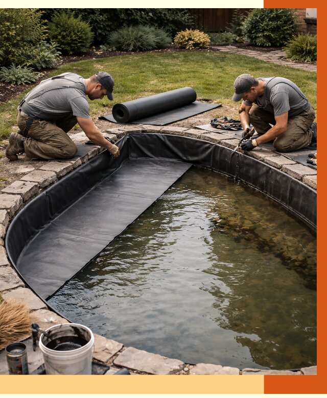 Гидроизоляция пруда в Ивантеевке от 15431 руб. под ключ | ТепломастерВнт профессионально