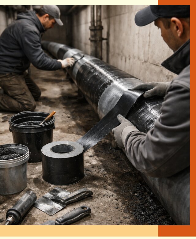 Гидроизоляция труб в Ивантеевке от 2572 руб. — профессиональная герметизация | ТепломастерВнт