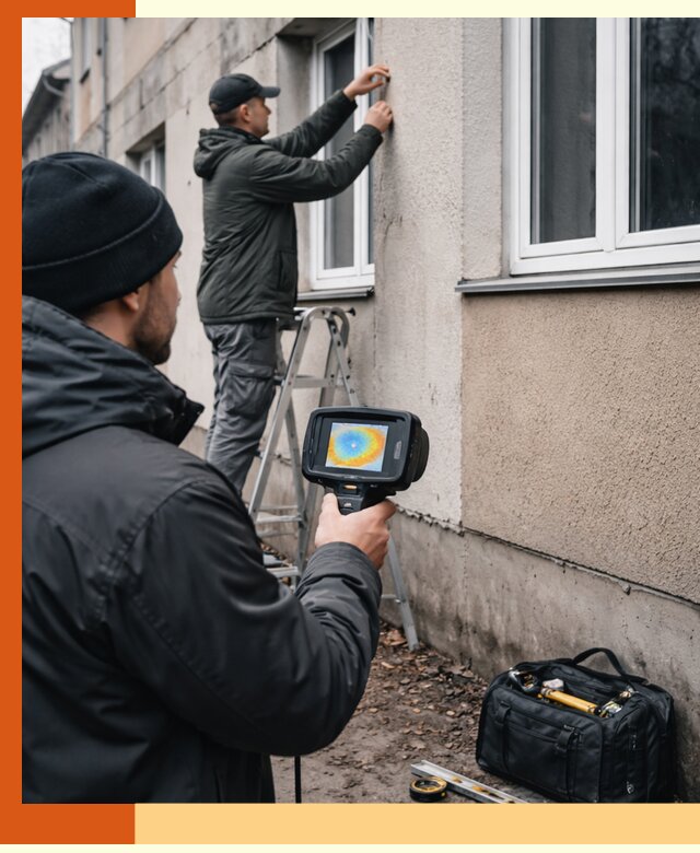 Тепловизионное обследование фасада в Ивантеевке для выявления дефектов