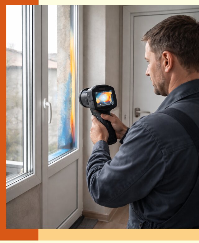 Тепловизионное обследование окон и дверей в Ивантеевке