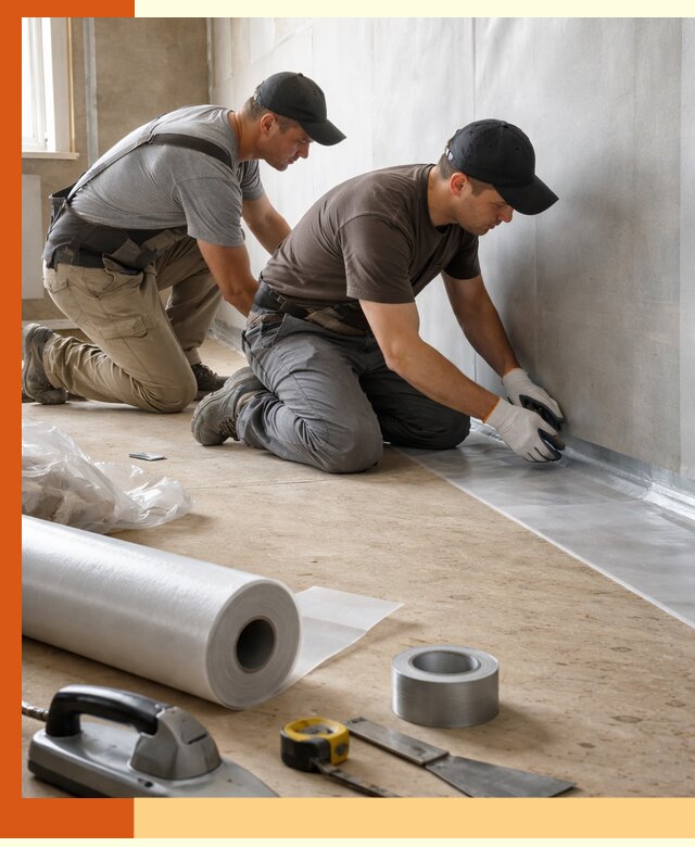 Монтаж пароизоляции для дома и помещений в Ивантеевке