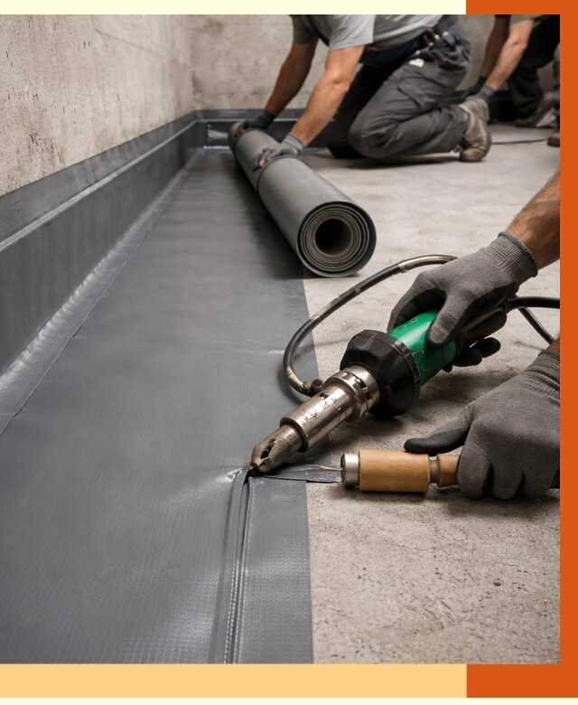 Монтаж гидроизоляционной мембраны в Ивантеевке от 1024 руб/м2 | ТепломастерВнт