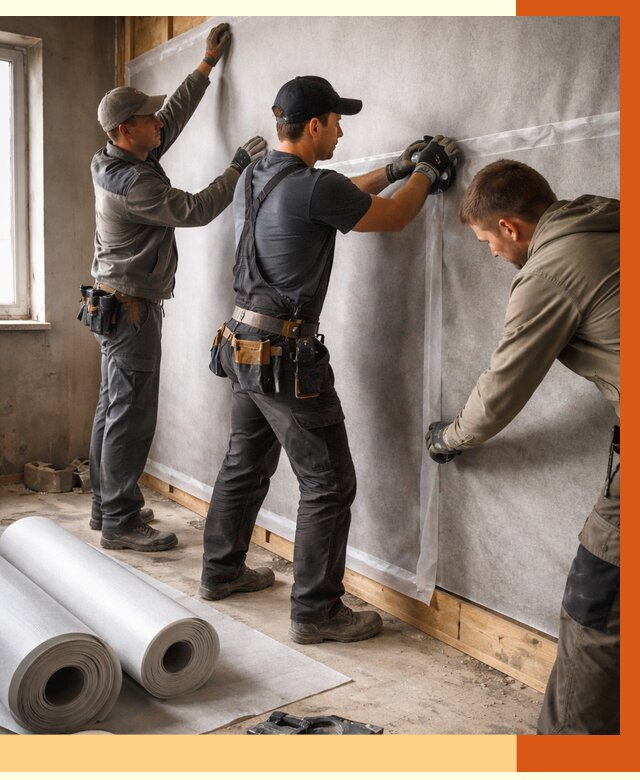 Монтаж ветроизоляции в Ивантеевке от 4629 руб./м2 — профессионально | ТепломастерВнт