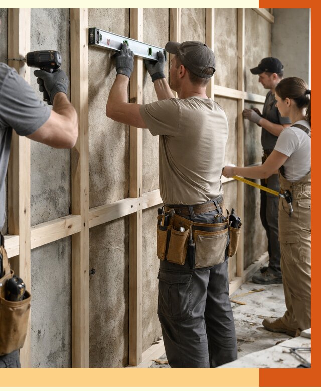 Монтаж обрешетки под утепление в Ивантеевке от 1183 руб/м² | Заказать у ТепломастерВнт